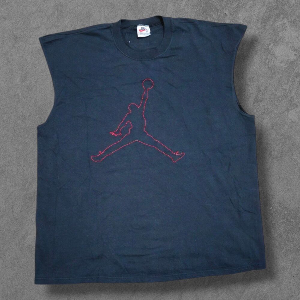 Nike Navy Blue Tank Top with Red Logo